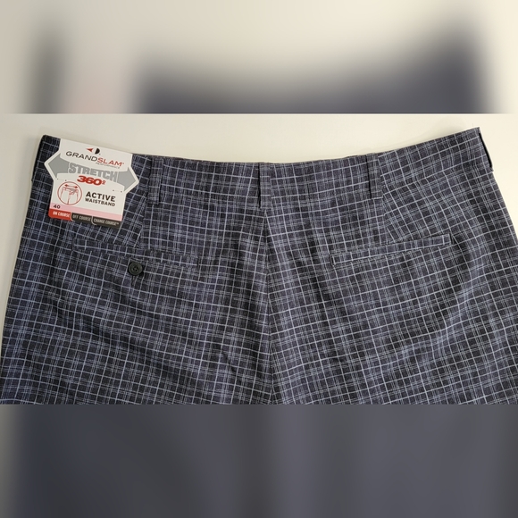 Grand Slam Performance Mens Size 40 Small-Plaid Wicking Stretch 360 Golf Shorts - Picture 3 of 13